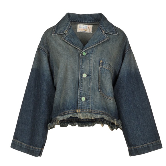 Sandrine Rose Embroidered Feather Denim Jacket - Picture 2 of 6